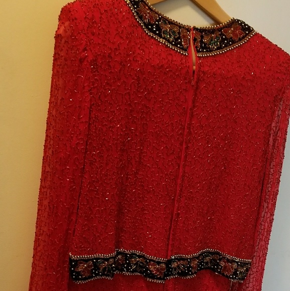 Red Sequin Dress - Picture 3 of 4